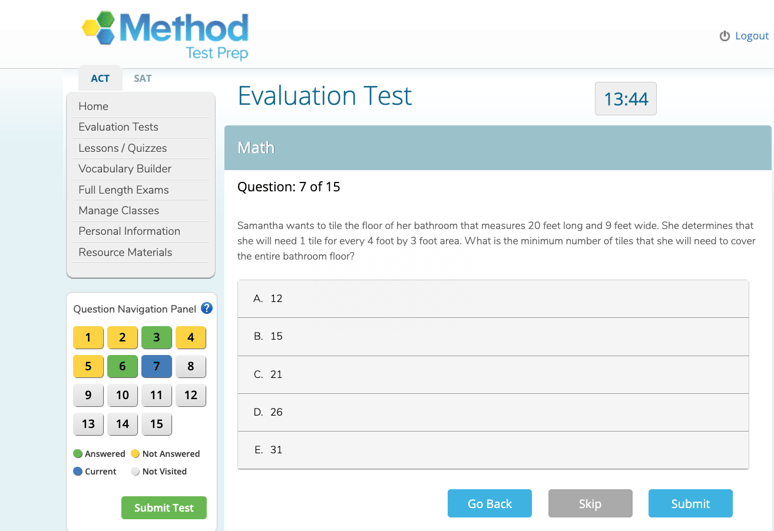 Test panel